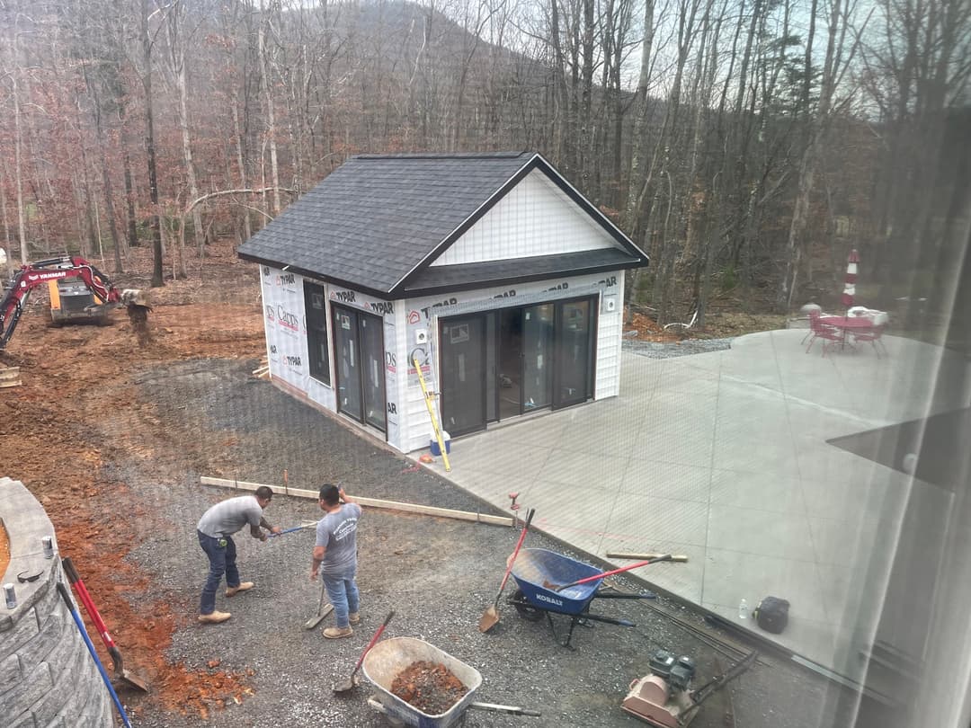 Construction site with new building, Roanoke, VA